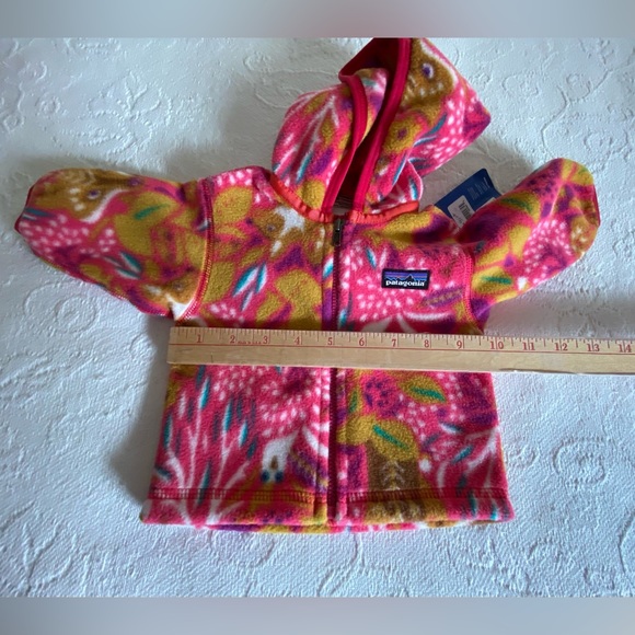 Patagonia Baby Synchilla Fleece Jacket Cardigan Hooded 0m Rare Forest Fox Print - Picture 10 of 11